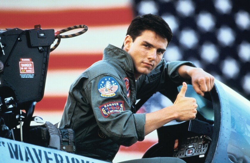 Tom Cruise as Maverick in “Top Gun.” (Paramount Pictures)